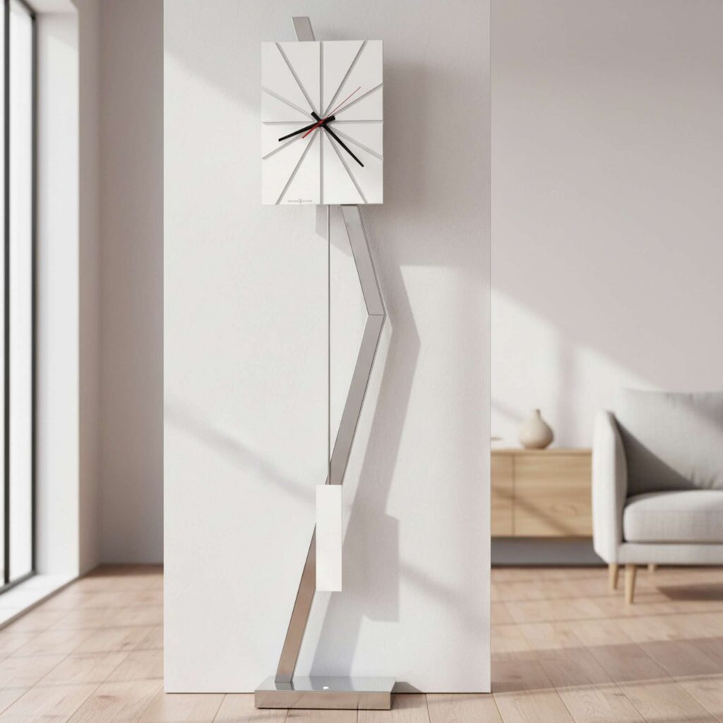 White Sunbeam Floor Clock — view 1